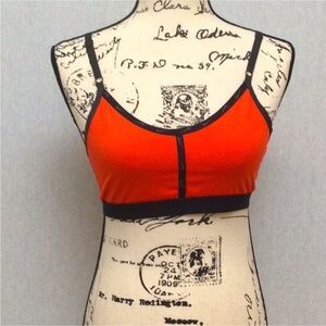 Nike Vibrant Orange and Black Sports Bra
